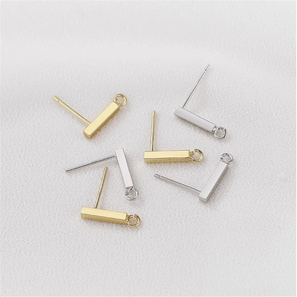 925 Silver Needle 14k Gold Rectangular Earrings with Hanging Rings Handmade Diy Earrings Accessories E004
925 Silver Needle 14k Gold Rectangular Earrings with Hanging Rings Handmade Diy Earrings Accessories E004
