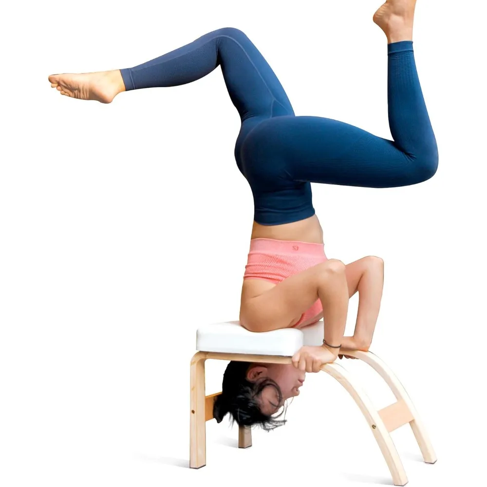 Yoga Inversion Bench Headstand Prop Upside Down Chair for Balance Training Core Strength Building Backbends
Yoga Inversion Bench Headstand Prop Upside Down Chair for Balance Training Core Strength Building Backbends