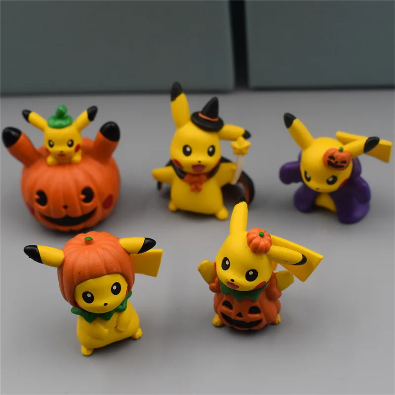 5pcs/set Pokemon Pikachu Cos Halloween Pumpkin Shape Ornament Decoration Cute Anime Figure Model Halloween Gift for Children
5pcs/set Pokemon Pikachu Cos Halloween Pumpkin Shape Ornament Decoration Cute Anime Figure Model Halloween Gift for Children