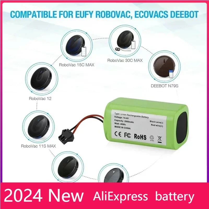 2022 14.4V 5600mAh Replacement Battery for Deebot N79S, N79, DN622, Robovac 11, 11S, 11S Max, Conga Excellent 990, IKOHS S15
2022 14.4V 5600mAh Replacement Battery for Deebot N79S, N79, DN622, Robovac 11, 11S, 11S Max, Conga Excellent 990, IKOHS S15