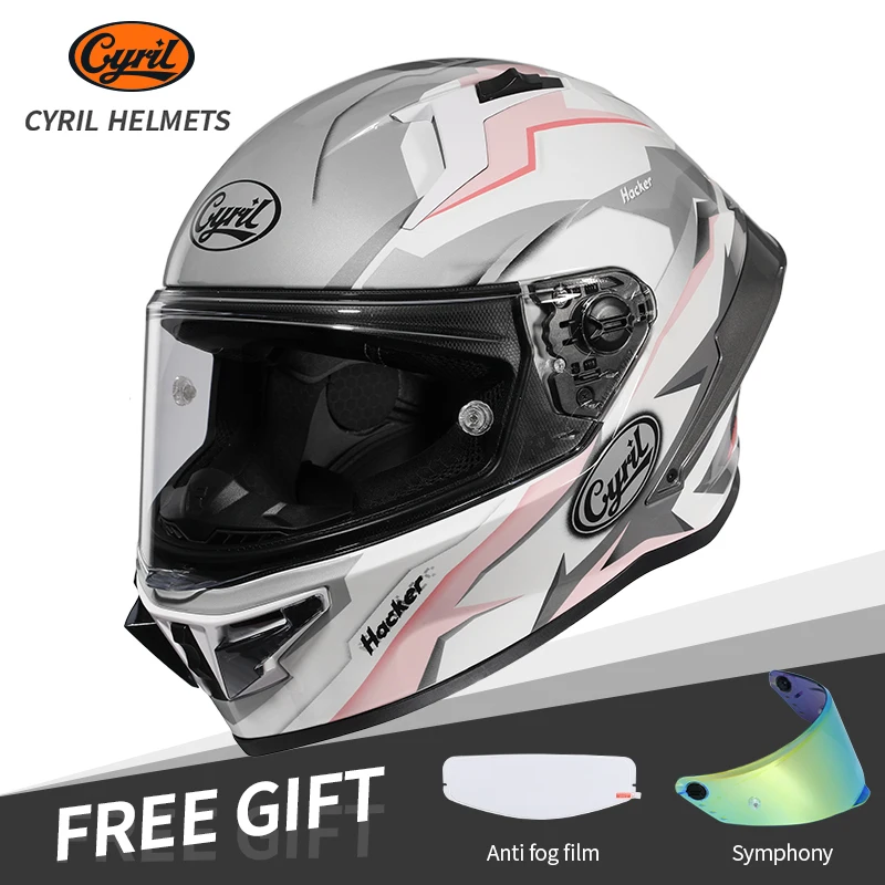 

Cyril Certified Motorcycle Helmet DOT Safety ECE Lightweight Cool Cascos Full Face Racing Motorbike Sports Helmets Men Capacetes