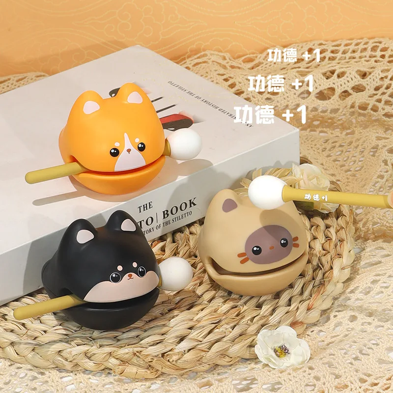 Cute Cartoon Wooden Fish Funny Decompression Toy Soundmaking Percussion Instrument Fortunate Wooden Fish Cat Figurines Decor
Cute Cartoon Wooden Fish Funny Decompression Toy Soundmaking Percussion Instrument Fortunate Wooden Fish Cat Figurines Decor
