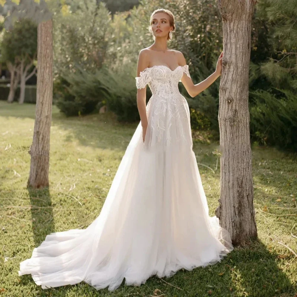 Luxury Wedding Dresses Exquisite Sweetheart A-Line New Bridal Gowns Embroidery Button Off The Shoulder Vestidos De Novia W10295
Luxury Wedding Dresses Exquisite Sweetheart A-Line New Bridal Gowns Embroidery Button Off The Shoulder Vestidos De Novia W10295