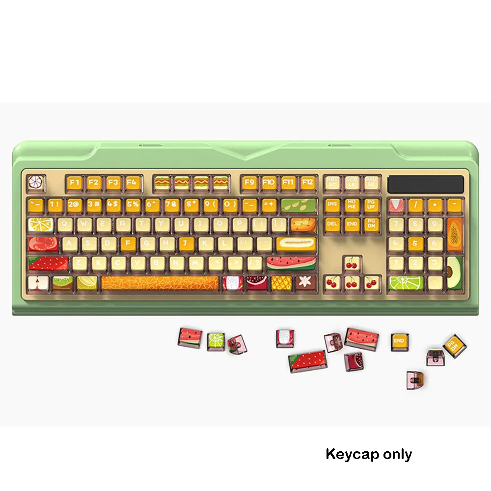 

Pbt Keycaps Pudding keycap 116 Keys ASA Height Fruit Patterned Artisan Keycaps Combination For Mechanical Keyboard