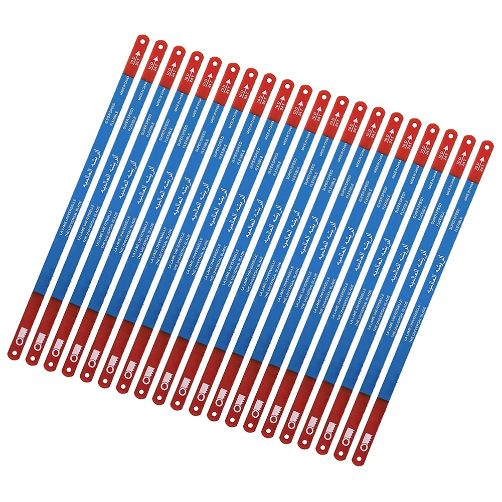 20 Pieces Hacksaw Replacement Blades 18/24 Teeth Cutting Hacksaw Blade For Wood Plastic Home Woodworking Cutting Tools
20 Pieces Hacksaw Replacement Blades 18/24 Teeth Cutting Hacksaw Blade For Wood Plastic Home Woodworking Cutting Tools