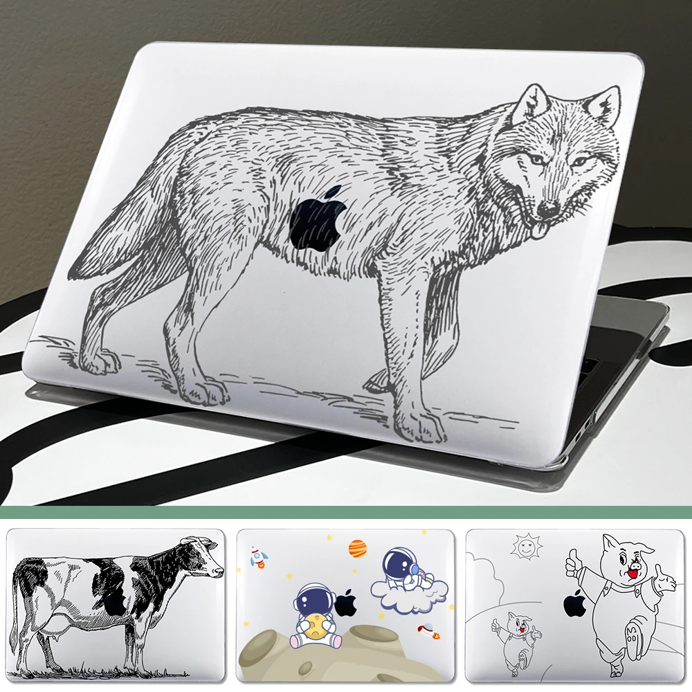 

Laptop Case For Macbook Air 13.6 A2681 M1 M2 M3 chip Pro 14 16 New Touch Bar Mac Book Pro 13 15 inch A2338 A2337 Painting cover