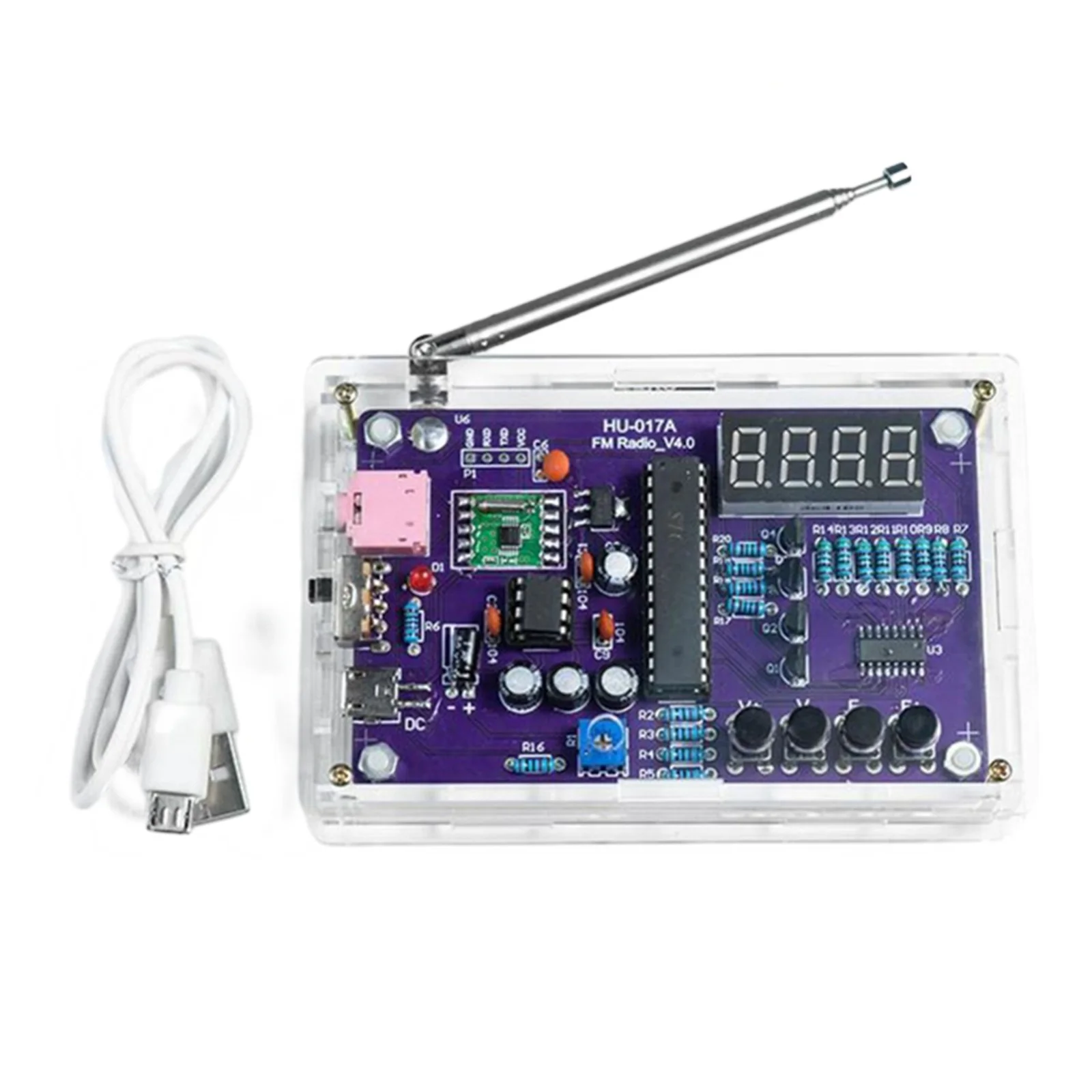 FM Radio Assembly Kit with Dual Power Supply TDA2822 Amplifiers Exquisite Acrylic Enclosure Strong Anti Interference
FM Radio Assembly Kit with Dual Power Supply TDA2822 Amplifiers Exquisite Acrylic Enclosure Strong Anti Interference