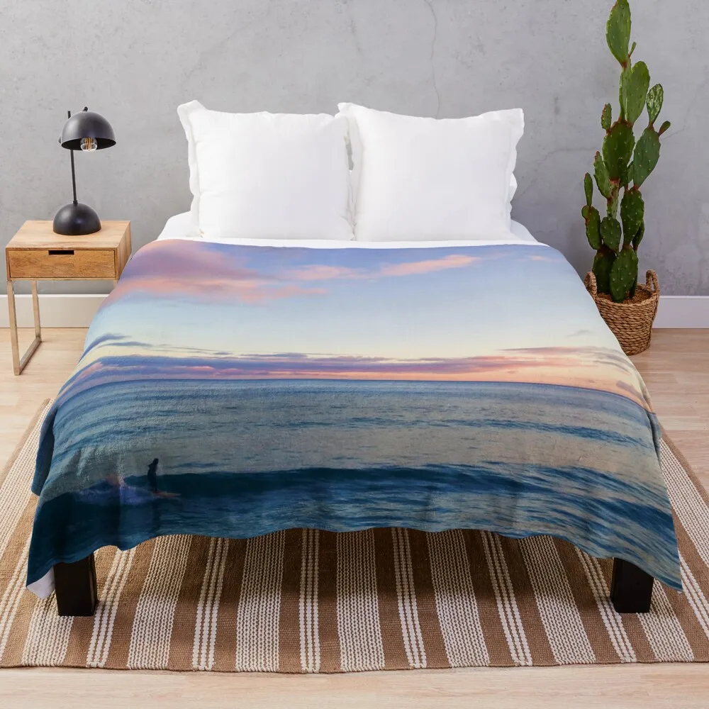 

Surfin in a Pastel Dream - Honolulu, Hawaii Throw Blanket Summer Bedding Blankets Blanket Fluffy