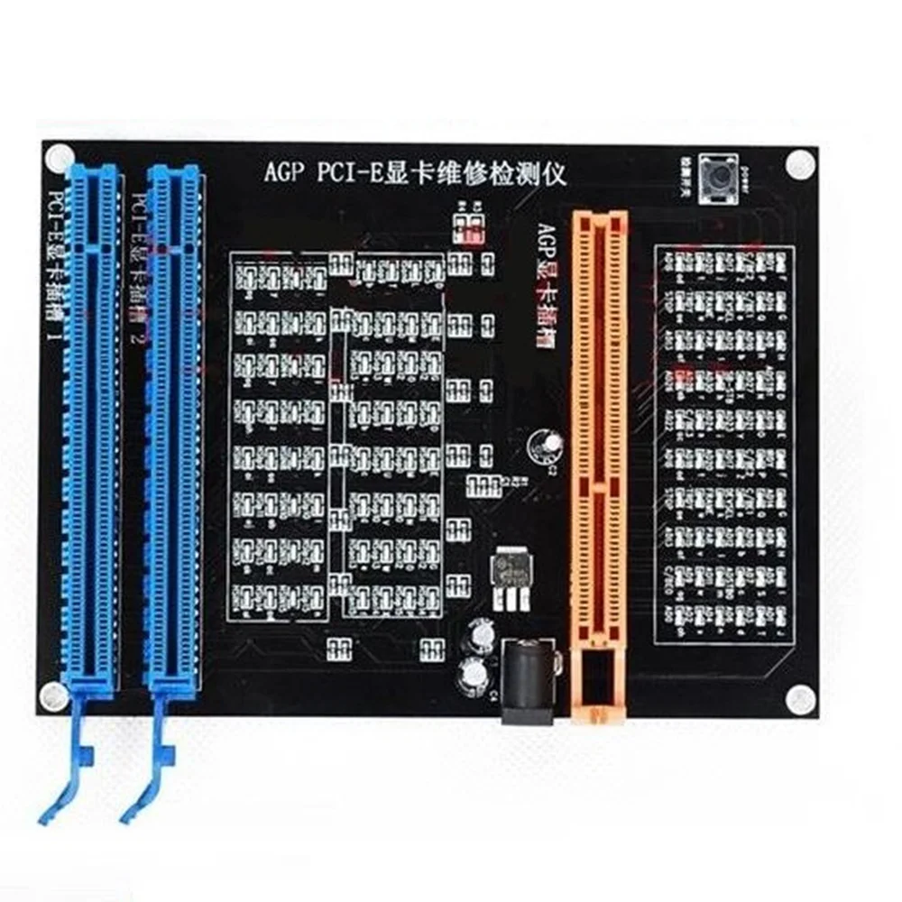 

AGP PCI-E X16 Dual-Purpose Socket Tester Display Image Video Card Checker Tester Graphics Card Diagnostic Tool