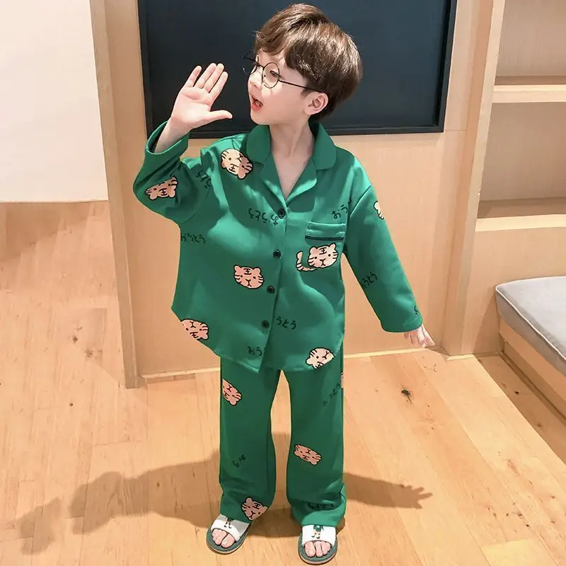 Korean Style Teenager Boy Pajamas Set Kids Spring Autumn Print Cute Cotton Sleepwear Long Sleeve Birthday Gift School Loungewear
Korean Style Teenager Boy Pajamas Set Kids Spring Autumn Print Cute Cotton Sleepwear Long Sleeve Birthday Gift School Loungewear