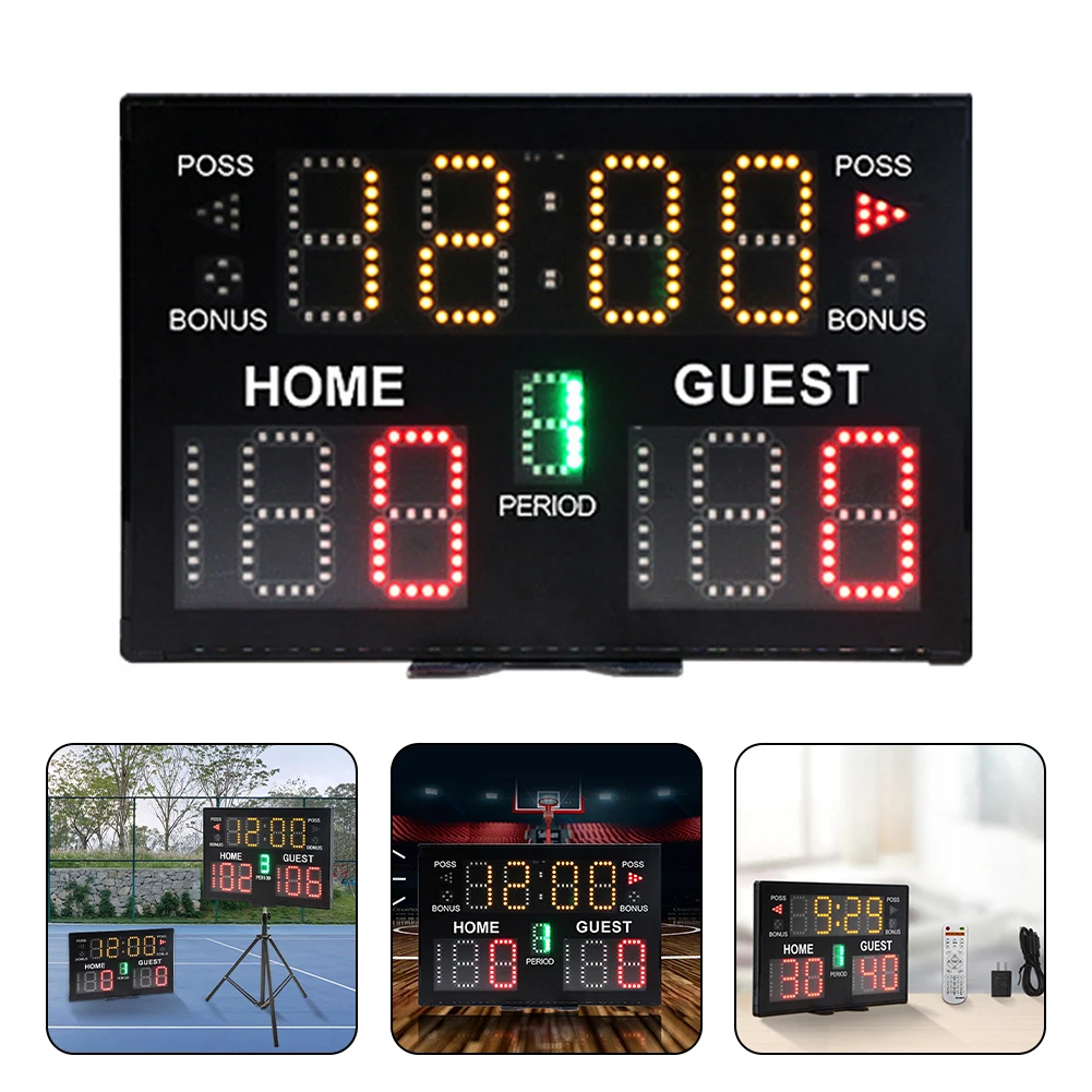 1pc Electronic Scoreboard 90DB Buzzer 30M Remote Control Distance 5-level Brightness Adjustment Basketball Accessories
1pc Electronic Scoreboard 90DB Buzzer 30M Remote Control Distance 5-level Brightness Adjustment Basketball Accessories