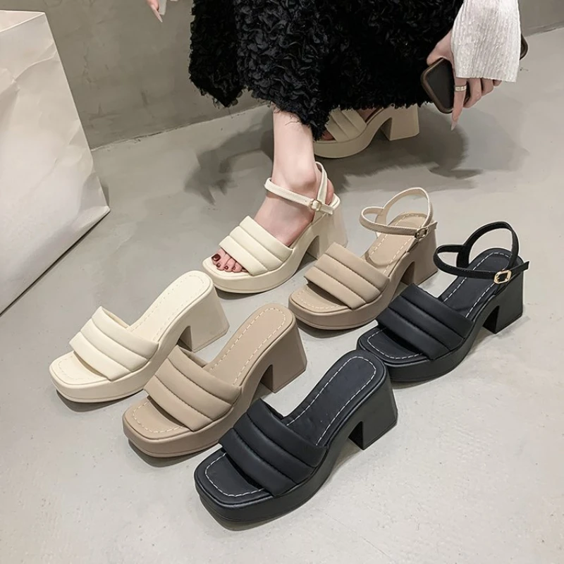 Chunky Sandals Women Summer Fashion Shoes Designer Square Toe Platform Heeled Sandals Woman Heels Footwear Zapatos Fiesta Mujer
Chunky Sandals Women Summer Fashion Shoes Designer Square Toe Platform Heeled Sandals Woman Heels Footwear Zapatos Fiesta Mujer