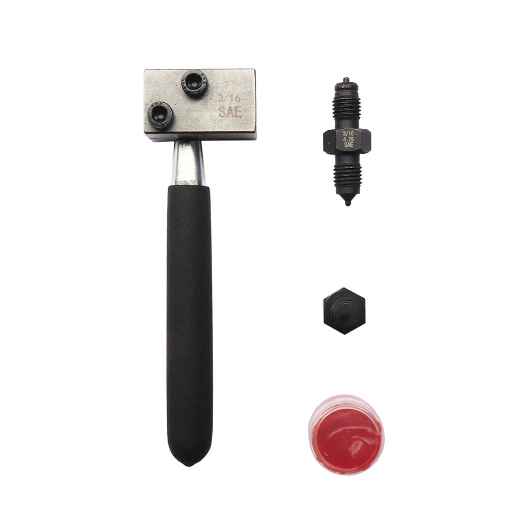 3/16 Inch Automotive Brake Line Double Flaring Tool Handheld 45 Degree SAE for Brake Hose Nickel Tube and Copper Tubing 4.75mm
3/16 Inch Automotive Brake Line Double Flaring Tool Handheld 45 Degree SAE for Brake Hose Nickel Tube and Copper Tubing 4.75mm