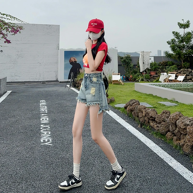 Quality Spot Explosive Distressed Vintage Ripped Denim Shorts Women's Loose Show Slim High Waist A-line Hot Pants
Quality Spot Explosive Distressed Vintage Ripped Denim Shorts Women's Loose Show Slim High Waist A-line Hot Pants