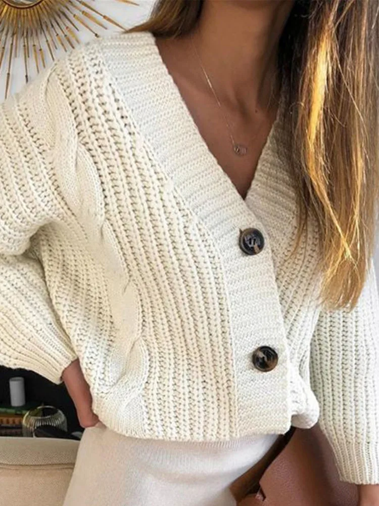 Knit Sweater Women Autumn 2023 Female Casual Long Sleeve Button Cardigan Knitted Sweaters Coat Femme Winter Warm Clothes
Knit Sweater Women Autumn 2023 Female Casual Long Sleeve Button Cardigan Knitted Sweaters Coat Femme Winter Warm Clothes