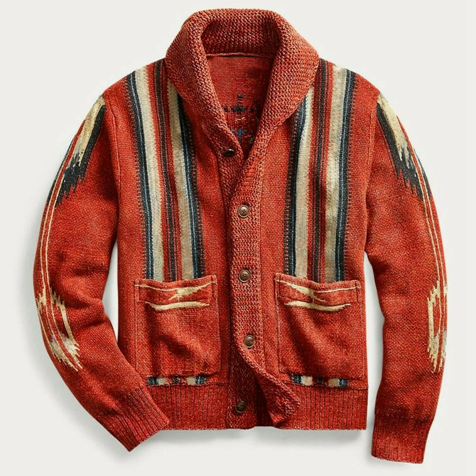 Autum Winter Striped Print Luxury Fashion Knit Cardigans Sweater Men Casual Trendy Coats Jacket Turn Down Collar Vintage Clothes
Autum Winter Striped Print Luxury Fashion Knit Cardigans Sweater Men Casual Trendy Coats Jacket Turn Down Collar Vintage Clothes