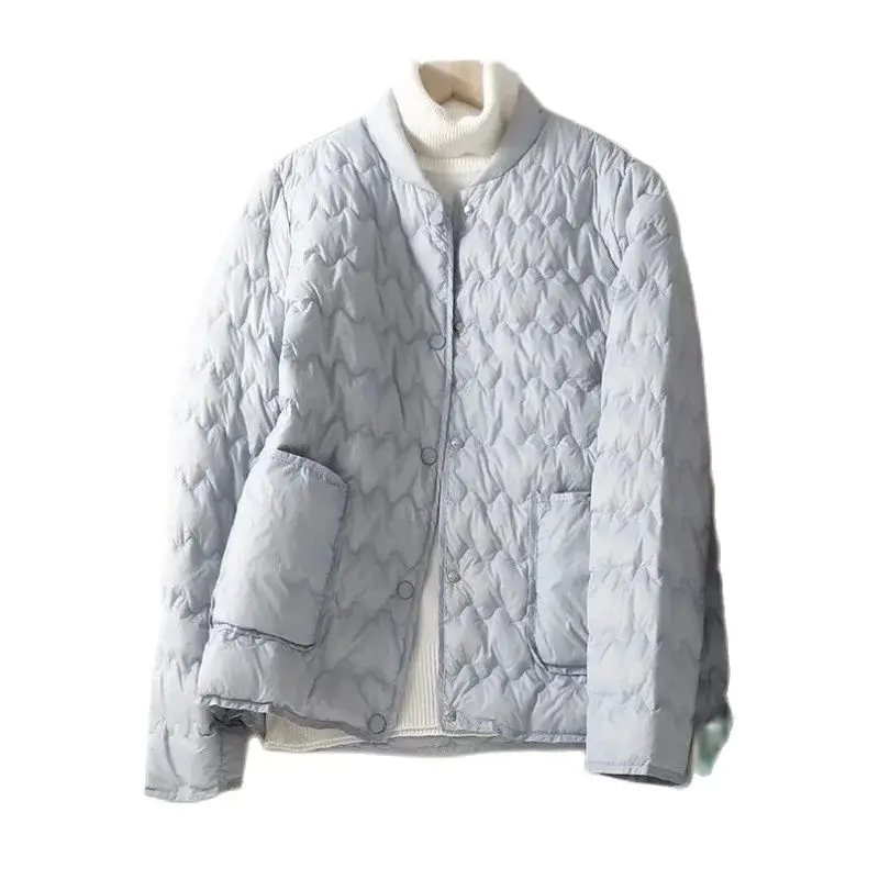 Brand Lightweight Down Cotton Jacket For Spring Autumn Casual Korean Pattern Embossed Loose Women Coat Oversize Regular Length
Brand Lightweight Down Cotton Jacket For Spring Autumn Casual Korean Pattern Embossed Loose Women Coat Oversize Regular Length