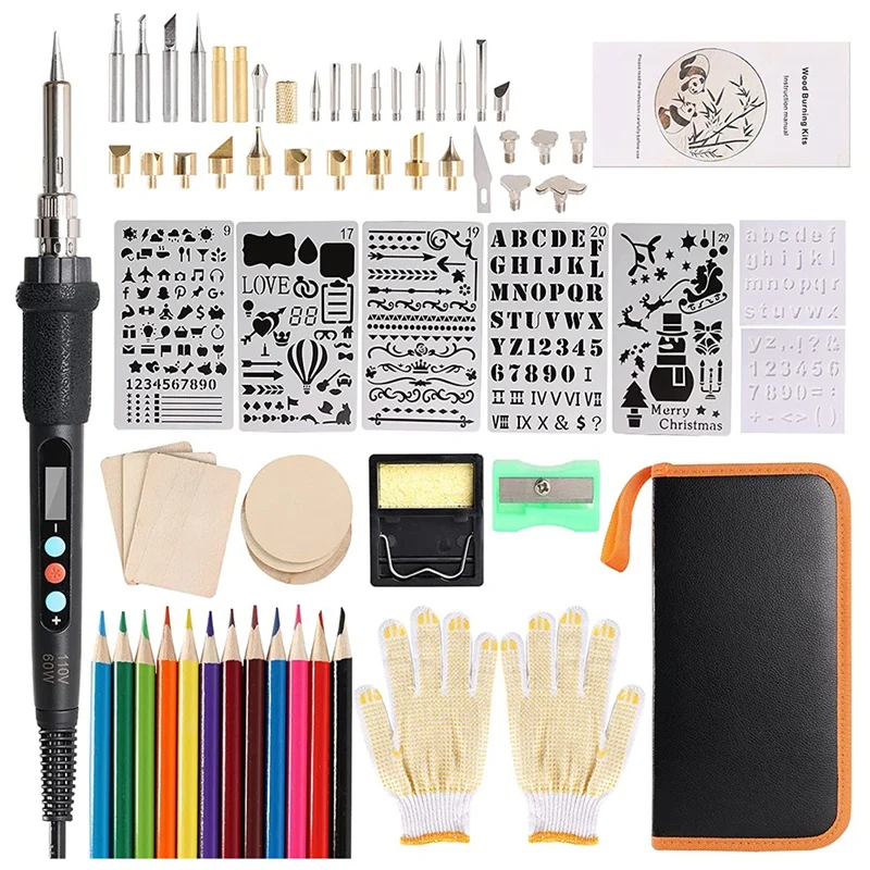 Wood Burner Kit With LCD Digital Display And Adjustable Temperature For Pyrography Embossing Carving Soldering,US Plug
Wood Burner Kit With LCD Digital Display And Adjustable Temperature For Pyrography Embossing Carving Soldering,US Plug