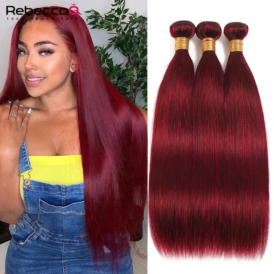Brazilian Wine 99j Color Straight Human Hair 3 Bundles Virgin Hair Double Weft Hair Extensions 95g/PC For Full Head Remy Hair
Brazilian Wine 99j Color Straight Human Hair 3 Bundles Virgin Hair Double Weft Hair Extensions 95g/PC For Full Head Remy Hair