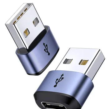 TOPK AT13 USB C-USB 수 어댑터, USB 암 (C타입)-USB 2.0 수 (USB-A) 고속 충전 및 데이터 동기화 OTG 어댑터 커넥터 상품 이미지