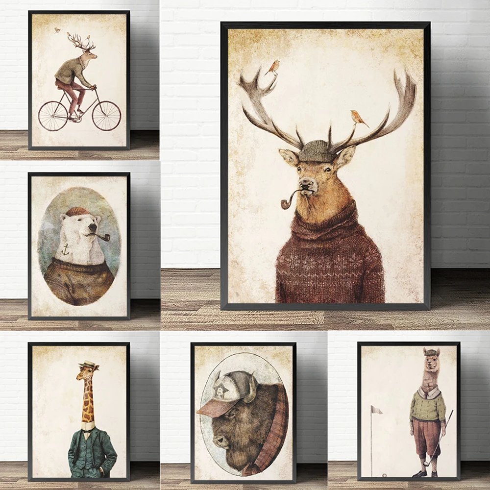 Funny Cartoon Animal Canvas Painting Deer Wall Art Pictures Nordic Retro Posters and Prints Kids Room Interior Home Decor Mural
Funny Cartoon Animal Canvas Painting Deer Wall Art Pictures Nordic Retro Posters and Prints Kids Room Interior Home Decor Mural