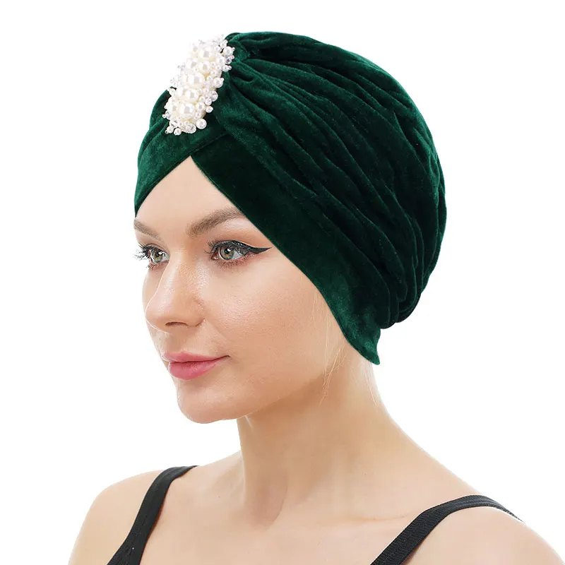 Muslim Beaded Jewelry Velvet Turban Ruffle Knotted Headwrap Chemo Cap Liner Headscarf Bandanas Women Hair Accessories Turbante
Muslim Beaded Jewelry Velvet Turban Ruffle Knotted Headwrap Chemo Cap Liner Headscarf Bandanas Women Hair Accessories Turbante