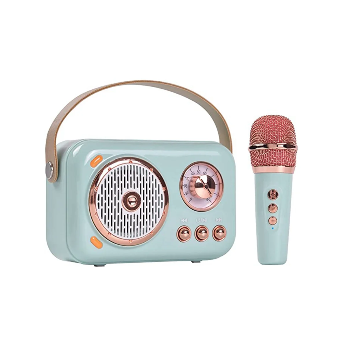 Portable Bluetooth Speaker with Microphone Set, Vintage Bluetooth Speaker with Home (Blue)
Portable Bluetooth Speaker with Microphone Set, Vintage Bluetooth Speaker with Home (Blue)