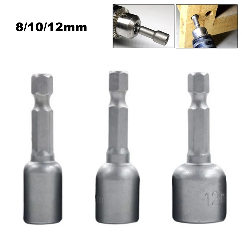 3pcs 8-12mm Impact Socket Magnetic Nut Screwdriver Power Nut Driver Drill Bit 1/4" Hex Shank Socket Adapter Repairing Tool
3pcs 8-12mm Impact Socket Magnetic Nut Screwdriver Power Nut Driver Drill Bit 1/4" Hex Shank Socket Adapter Repairing Tool