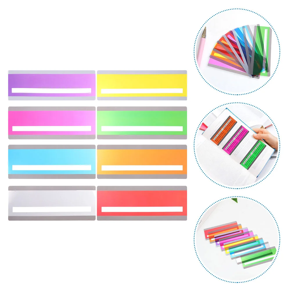 

16 Pcs Bookmarks Guided Reading Strip Tracking for Books Tool Portable Highlight Strips Colored Student