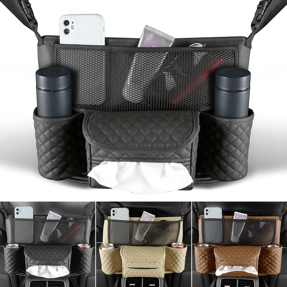 Car Seat Storage Bag PU Leather Auto Seat Middle Hanging Box Pocket For Stowing Car Organizer Holder For Handbag Tissue Drink
Car Seat Storage Bag PU Leather Auto Seat Middle Hanging Box Pocket For Stowing Car Organizer Holder For Handbag Tissue Drink
