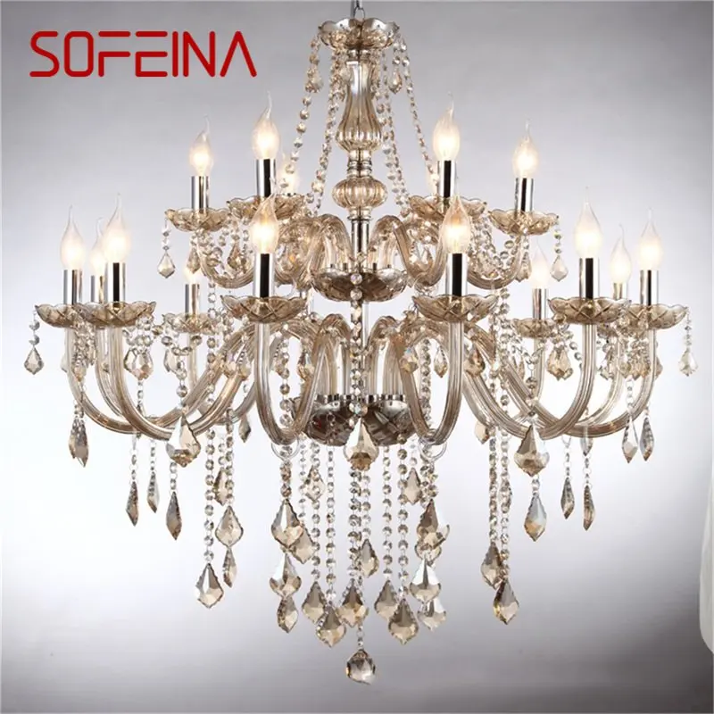 SOFEINA European Style Chandelier Cognac Pendant Crystal Candle Luxury Lights LED Fixtures for Home Hotel Hall
SOFEINA European Style Chandelier Cognac Pendant Crystal Candle Luxury Lights LED Fixtures for Home Hotel Hall