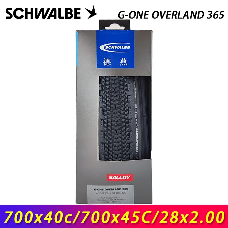 

SCHWALBE G-ONE OVERLAND 365 700x40c/45c/28x2.00 Tubeless Bicycle Tire for Road Gravel MTB XC Off-Road Bike Cycling Parts