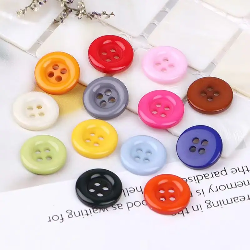 50pcs 10/12/15/18/20mm Round edge 4 holes resin sewing button clothing craft High quality basic sewing buttons
50pcs 10/12/15/18/20mm Round edge 4 holes resin sewing button clothing craft High quality basic sewing buttons