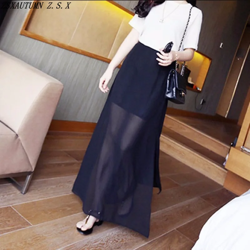 Korean Summer New Split Half Dress Women's High Waist Fashion Baggy Wild A-Line Hip Wrap Skirt Elegant Vintage Chiffon Skirts
Korean Summer New Split Half Dress Women's High Waist Fashion Baggy Wild A-Line Hip Wrap Skirt Elegant Vintage Chiffon Skirts