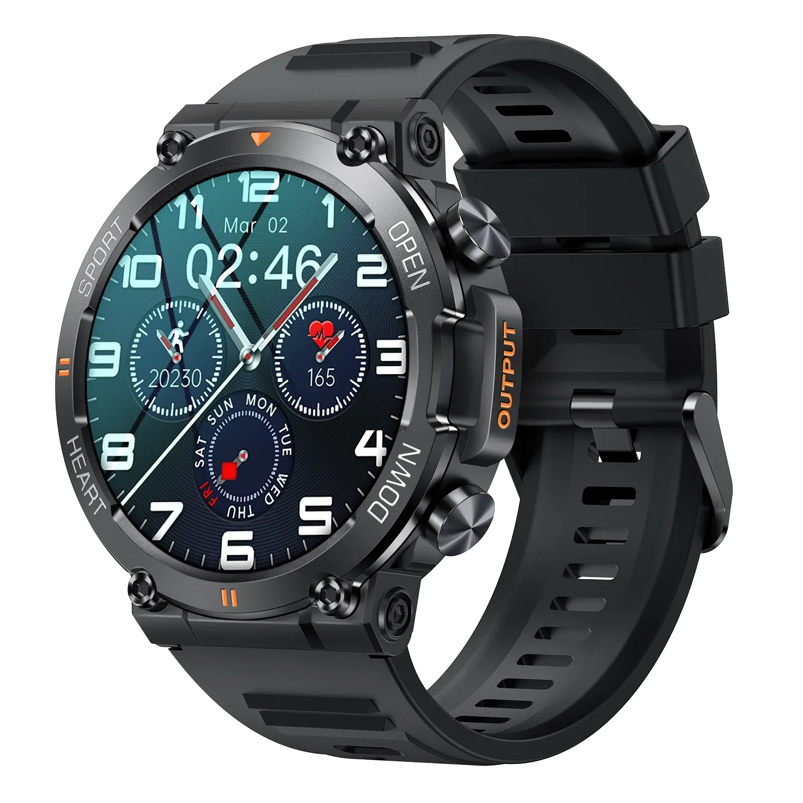 Top Military Men Smart Watch Fitness Tracker BT Call Sport Modes Heart Rate Blood Pressure Monitor Smartwatch for Huawei Xiaomi
Top Military Men Smart Watch Fitness Tracker BT Call Sport Modes Heart Rate Blood Pressure Monitor Smartwatch for Huawei Xiaomi