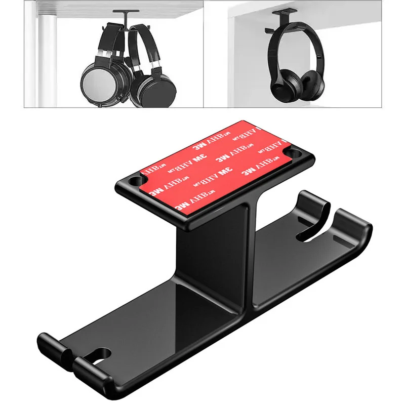 Universial Headset Hanger Stand Under Desk Headphone Holder Dual Hook Aluminum Earphone Sticky Display Headphones Headsets Stand
Universial Headset Hanger Stand Under Desk Headphone Holder Dual Hook Aluminum Earphone Sticky Display Headphones Headsets Stand