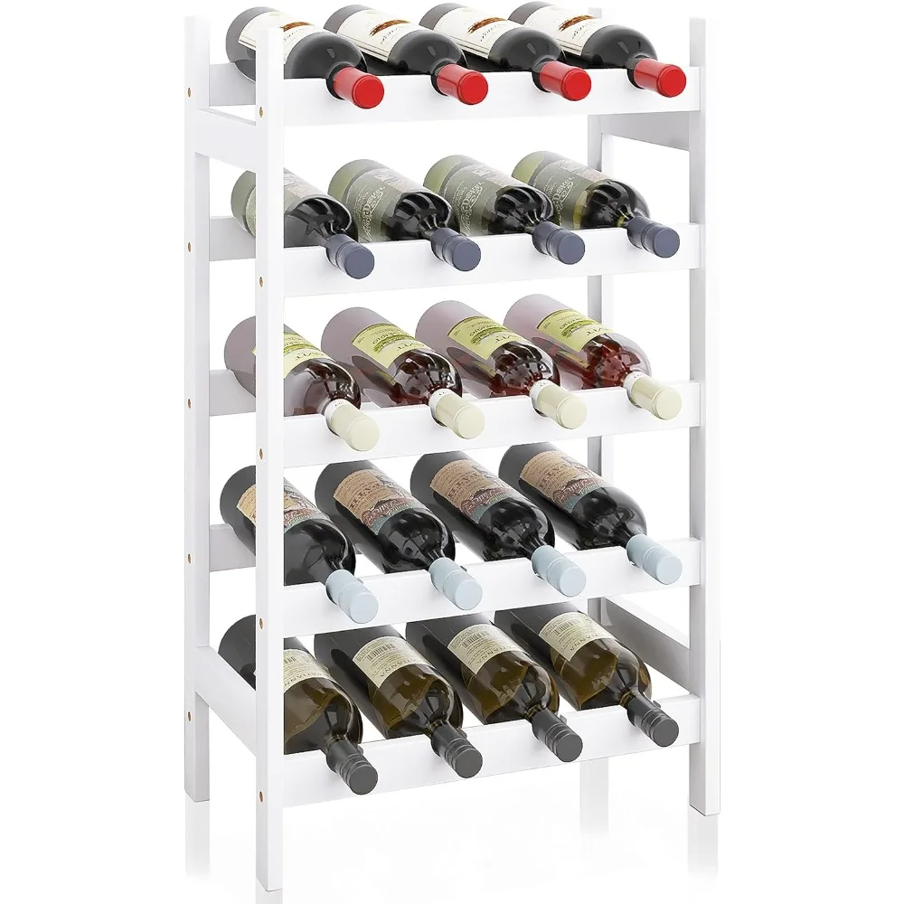 SMIBUY Bamboo Wine Rack, 20 Bottles Display Holder, 5-Tier Free Standing Storage Shelves for Kitchen, Pantry, Cellar, Bar (White
SMIBUY Bamboo Wine Rack, 20 Bottles Display Holder, 5-Tier Free Standing Storage Shelves for Kitchen, Pantry, Cellar, Bar (White