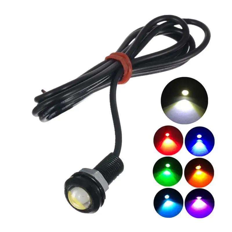 

12V Car DRL LED Daytime Running Light Eagle Eye Backup Reversing Parking Signal Lamp Automobiles DRL Bulb Auto Styling 18mm