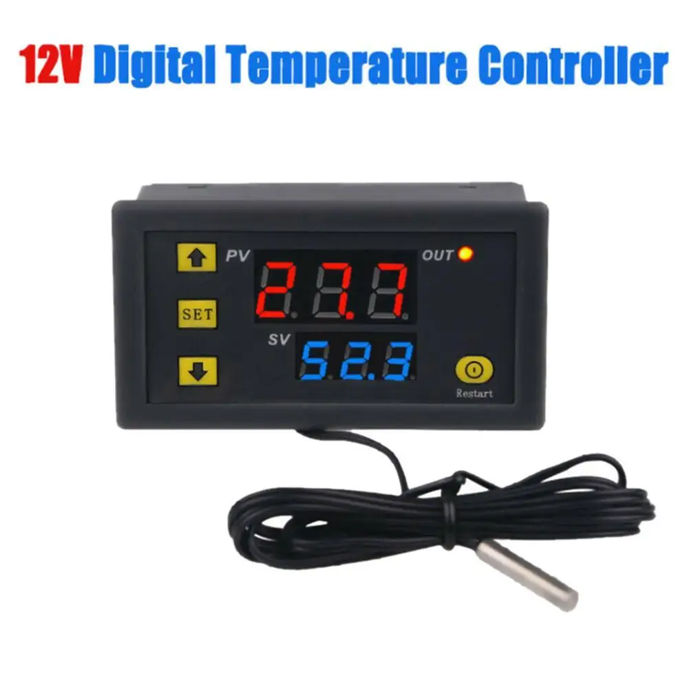 

Digital Temperature Controller W3230 - LED Display Thermostat With Heating Cooling Switch NTC Sensor For DC 12V 24V 110V 220V AC