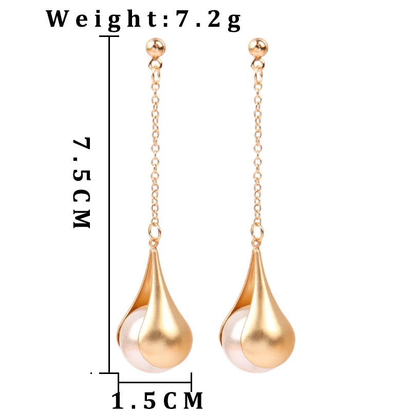 Korean Fashion Long Dangle Imitation Pearl Drop Earrings for Women Wedding Party Vintage Golden Color Plated Statement Jewelry 1 Mallzona S1c385de256814b6690660d99308c4e3bv Korean Fashion Long Dangle Imitation Pearl Drop Earrings for Women Wedding Party Vintage Golden Color Plated Statement Jewelry Mallzona