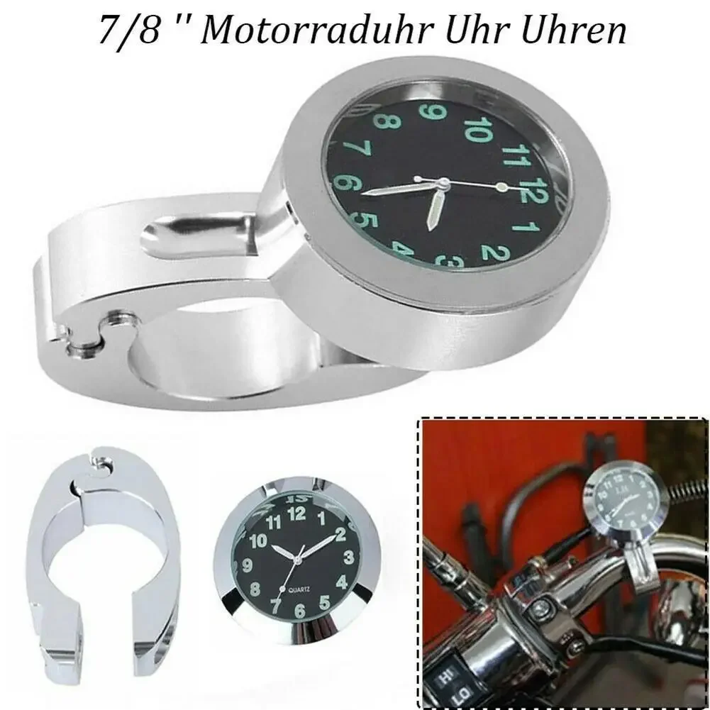 Universal 7/8 Waterproof Chrome Motorcycle Bike Handlebar Mount Quartz Clock Watch Aluminum Luminous Clock Moto Accessories
Universal 7/8 Waterproof Chrome Motorcycle Bike Handlebar Mount Quartz Clock Watch Aluminum Luminous Clock Moto Accessories
