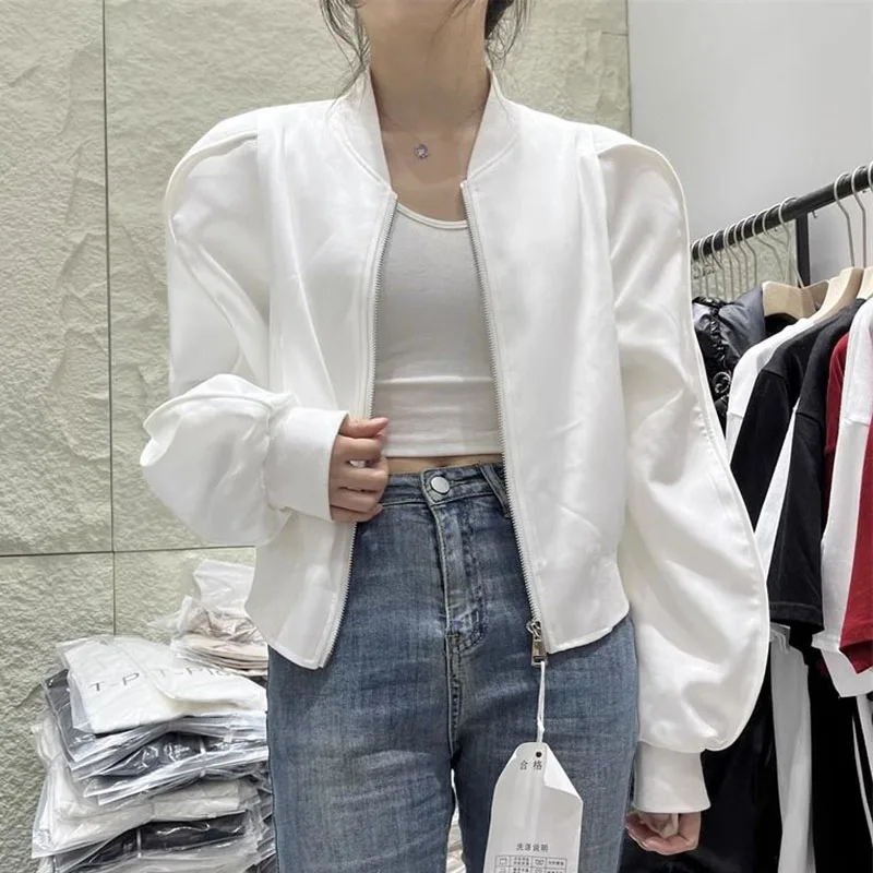 Autumn fashion women's Baseball jacket stand collar short zipper coat for women solid casual outwear women's jacket
Autumn fashion women's Baseball jacket stand collar short zipper coat for women solid casual outwear women's jacket