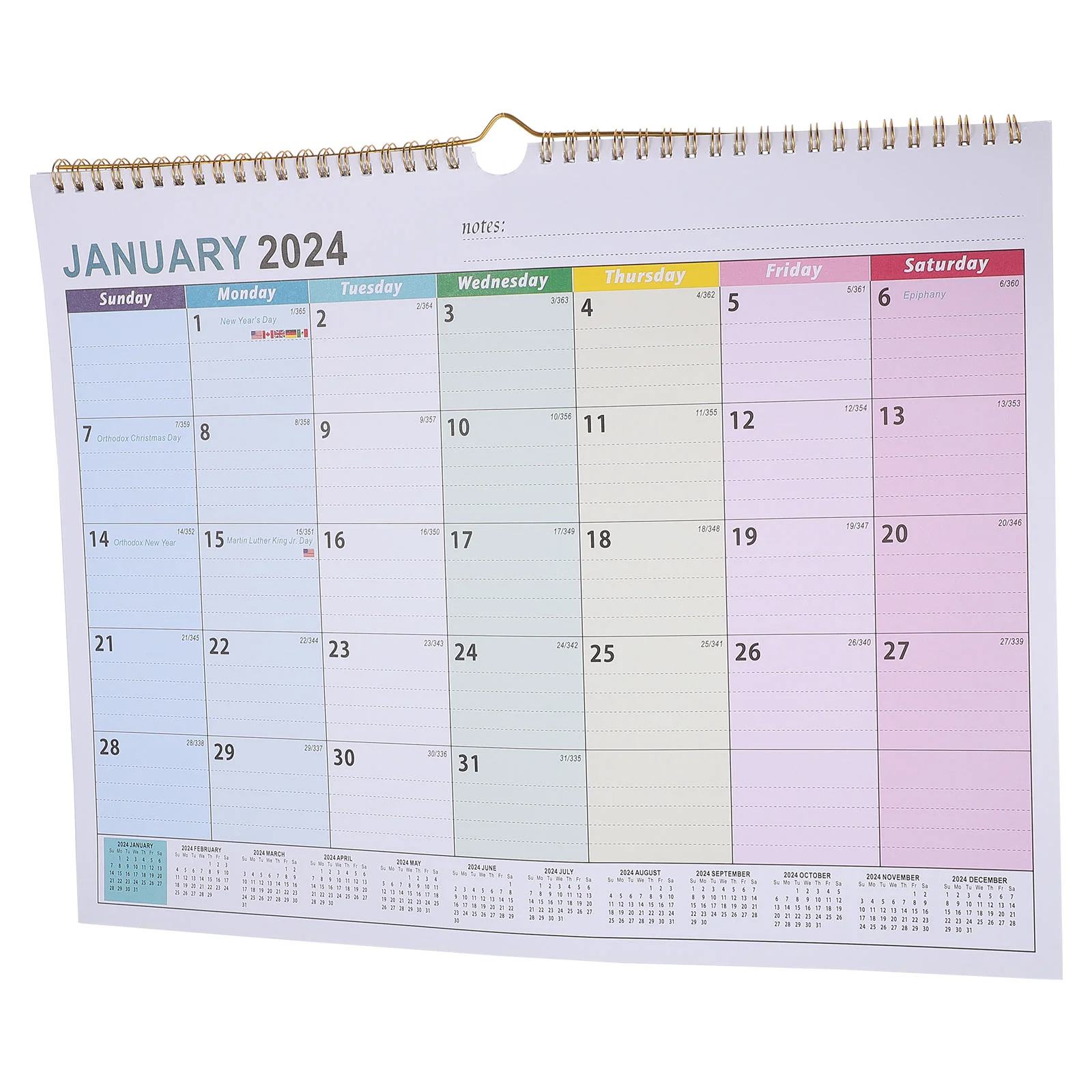 

Large Desk Calendar Spiral Countdown Calendar Wall Calendar for Schedule Plan