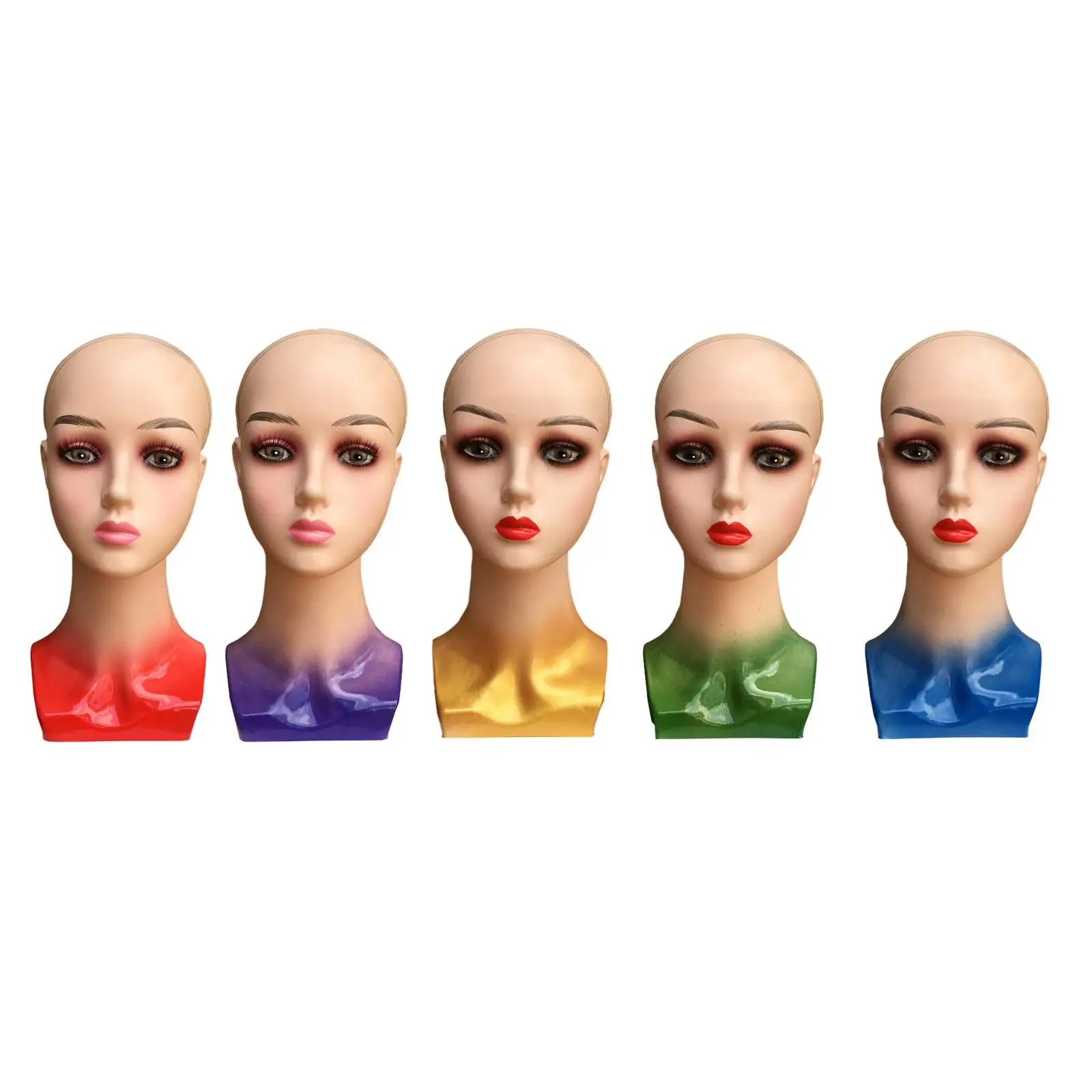 

Female Mannequin Head Wig Holder Professional Smooth Manikin Wig Head Stands Wig Display Model for Hairpieces Wigs Making Hats
