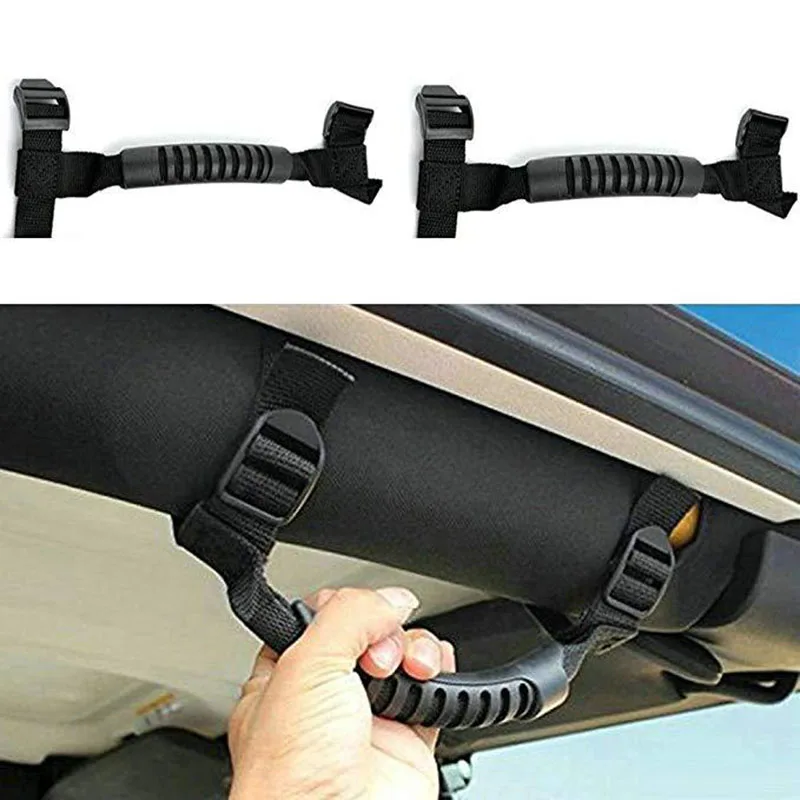 

1PC Car Grab Handle For Jeep Wrangler YJ TJ JK JL JKU 1987-2018 Grip Bar Pulling Tab Auto Interior Safety Handrail Accessories