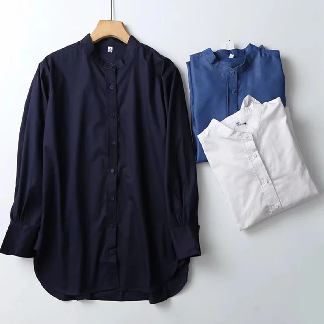 Dave&Di Fashion Simple Pure Color Cotton Stand Collar Loose Long Shirt Casual Blouse Women 2022 Indie Folk Vintage Kimono Shirt
Dave&Di Fashion Simple Pure Color Cotton Stand Collar Loose Long Shirt Casual Blouse Women 2022 Indie Folk Vintage Kimono Shirt