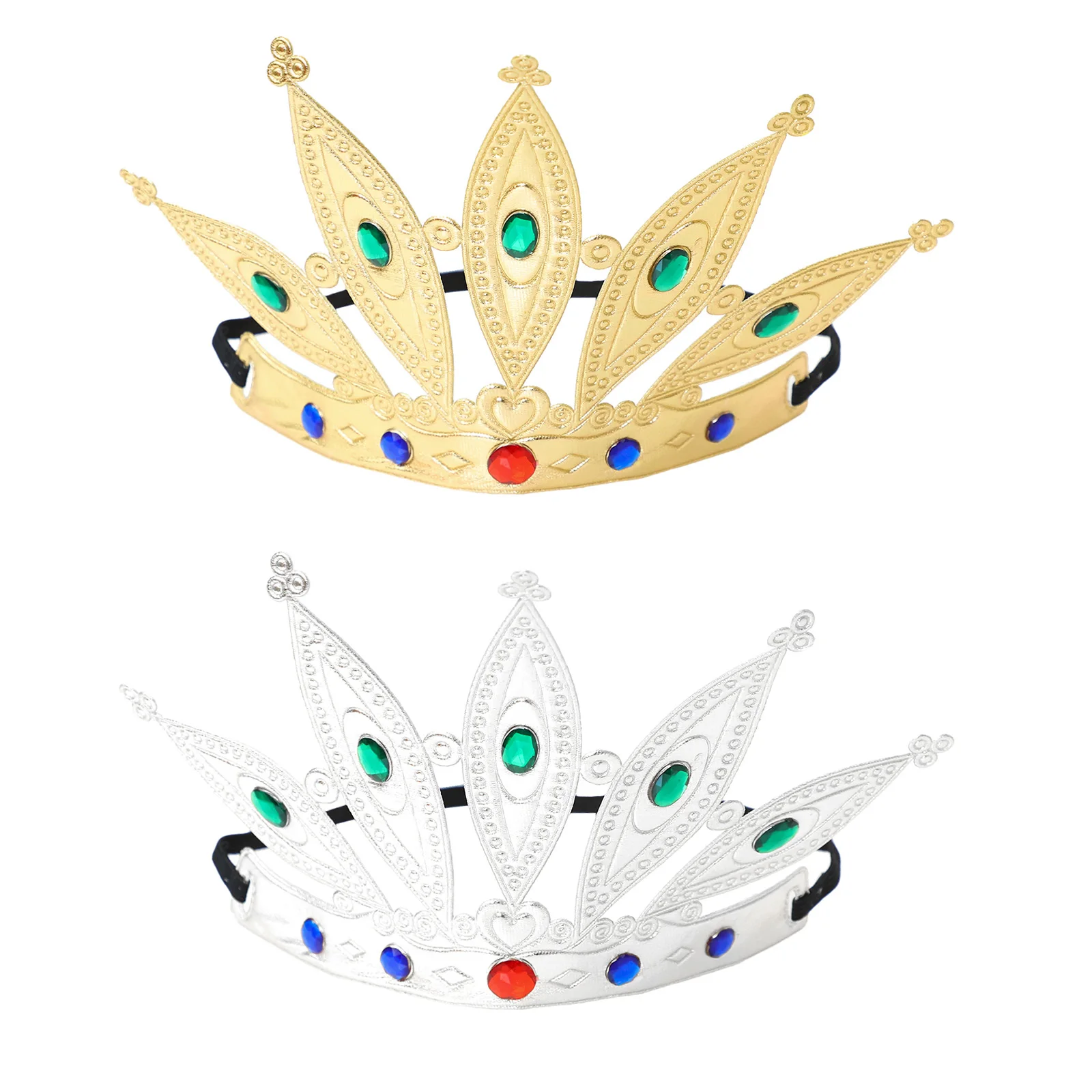 

Kids Adult King Princess Crown Headdress Halloween Cosplay Costume Diamond Elastic Band Hair Hoop Tiara Party Dress Up Props