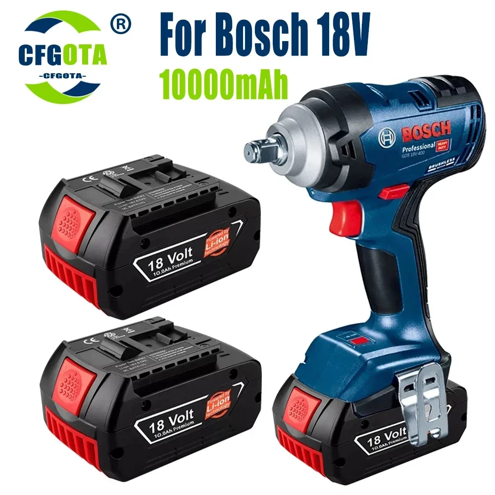 

NEW 18V 10Ah Rechargeable Li-Ion Battery For Bosch 18V Power Tool Backup 10000mah Portable Replacement BAT609 Indicator Light