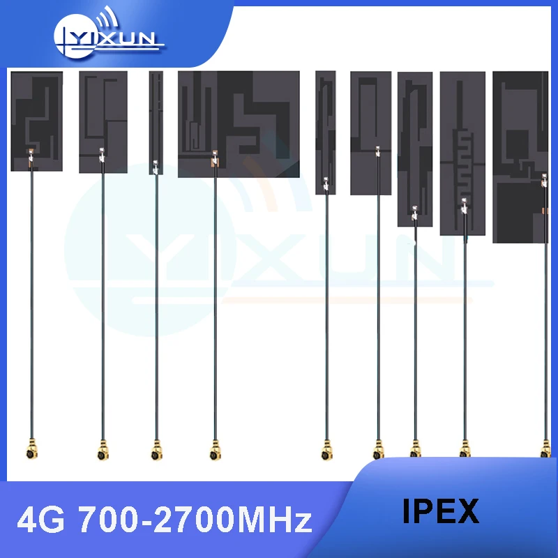 

4G internal FPC antenna siginal booster amplifier GSM GPRS 2G 3G LTE NB-iot full band soft IPEX RG1.13 20cm cable 700-2700MHz