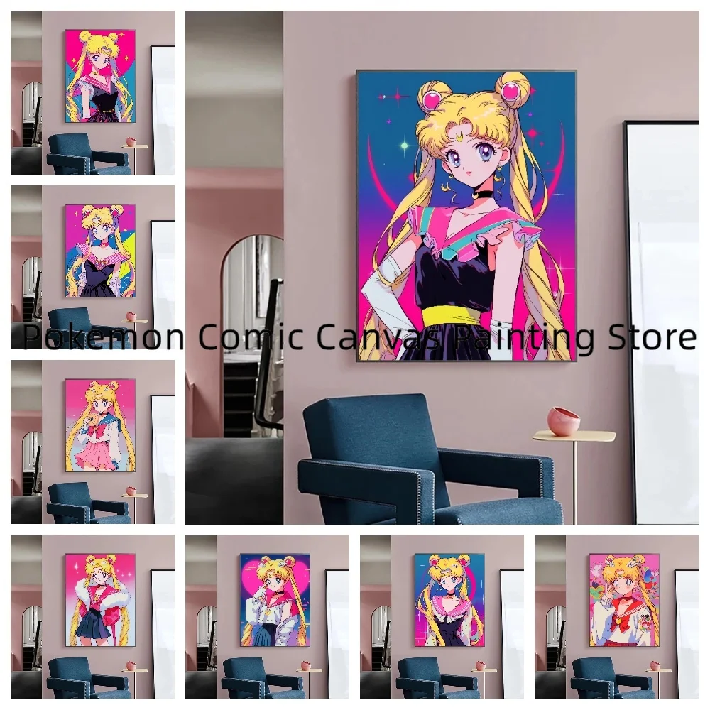 

Japan Surrounding Animation Sailor Moon Wall Stickers and Art Posters for Room Bedroom Decoration Pictures Children's Gift